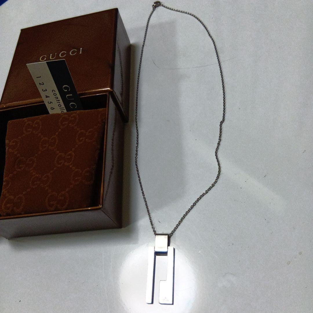 GUCCI Necklace Pendant Silver 925 Women Accessory Authentic