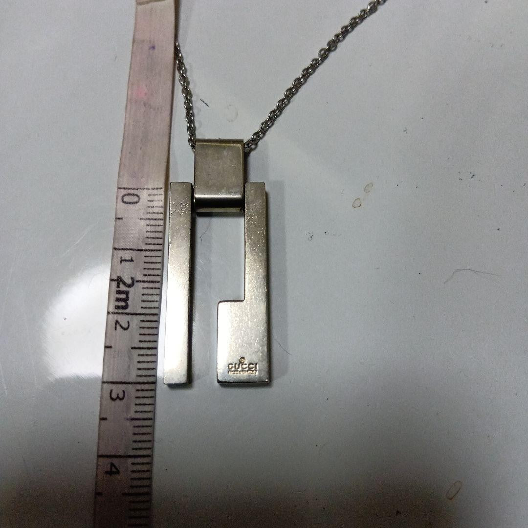 GUCCI Necklace Pendant Silver 925 Women Accessory Authentic
