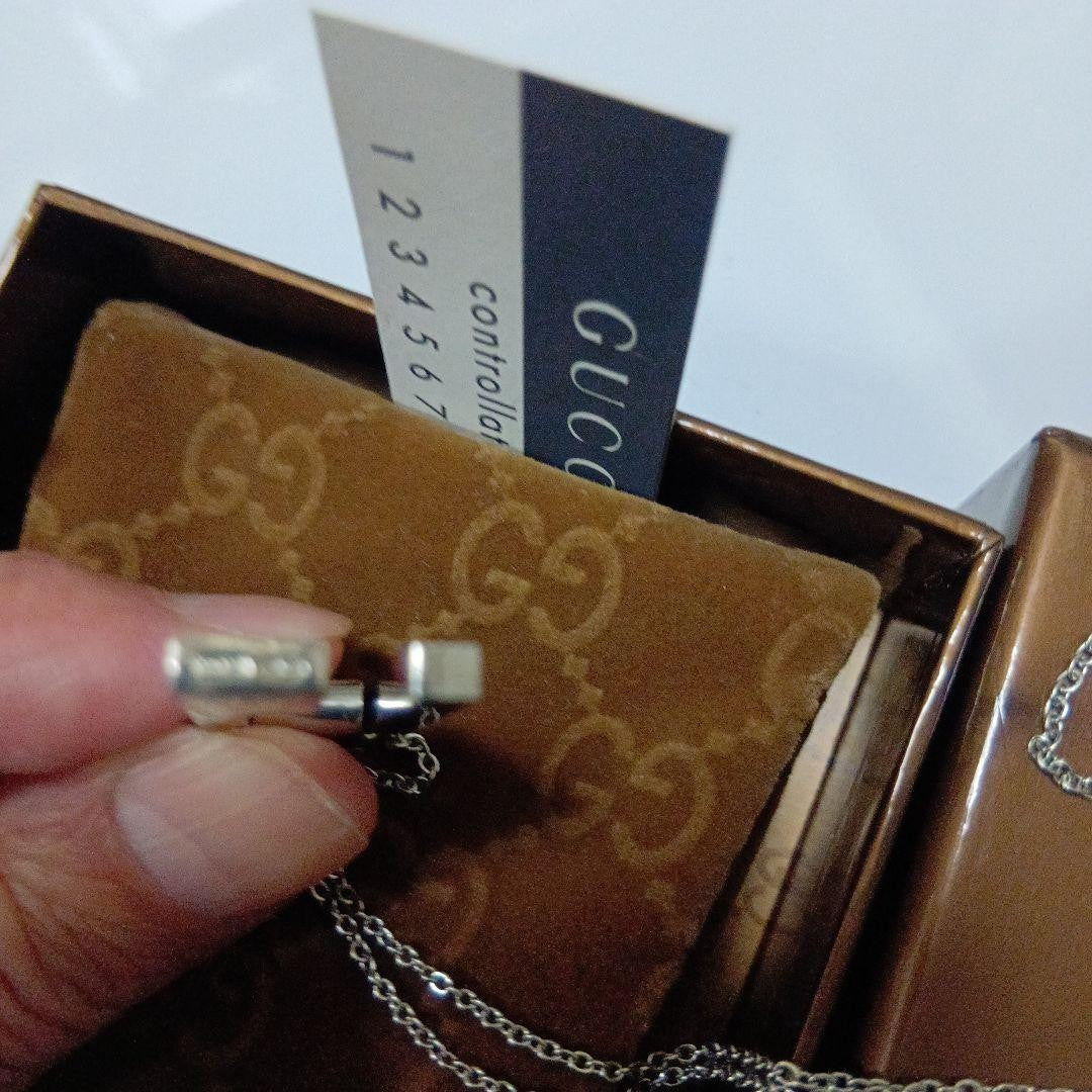 GUCCI Necklace Pendant Silver 925 Women Accessory Authentic