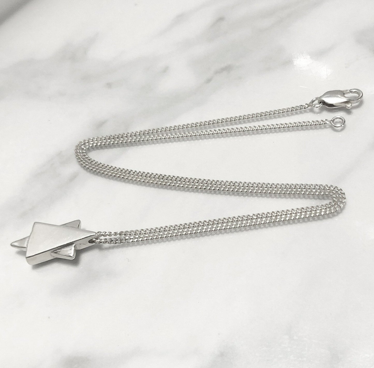 GUCCI Necklace Pendant Mini Star Silver 925 Women Accessory Authentic