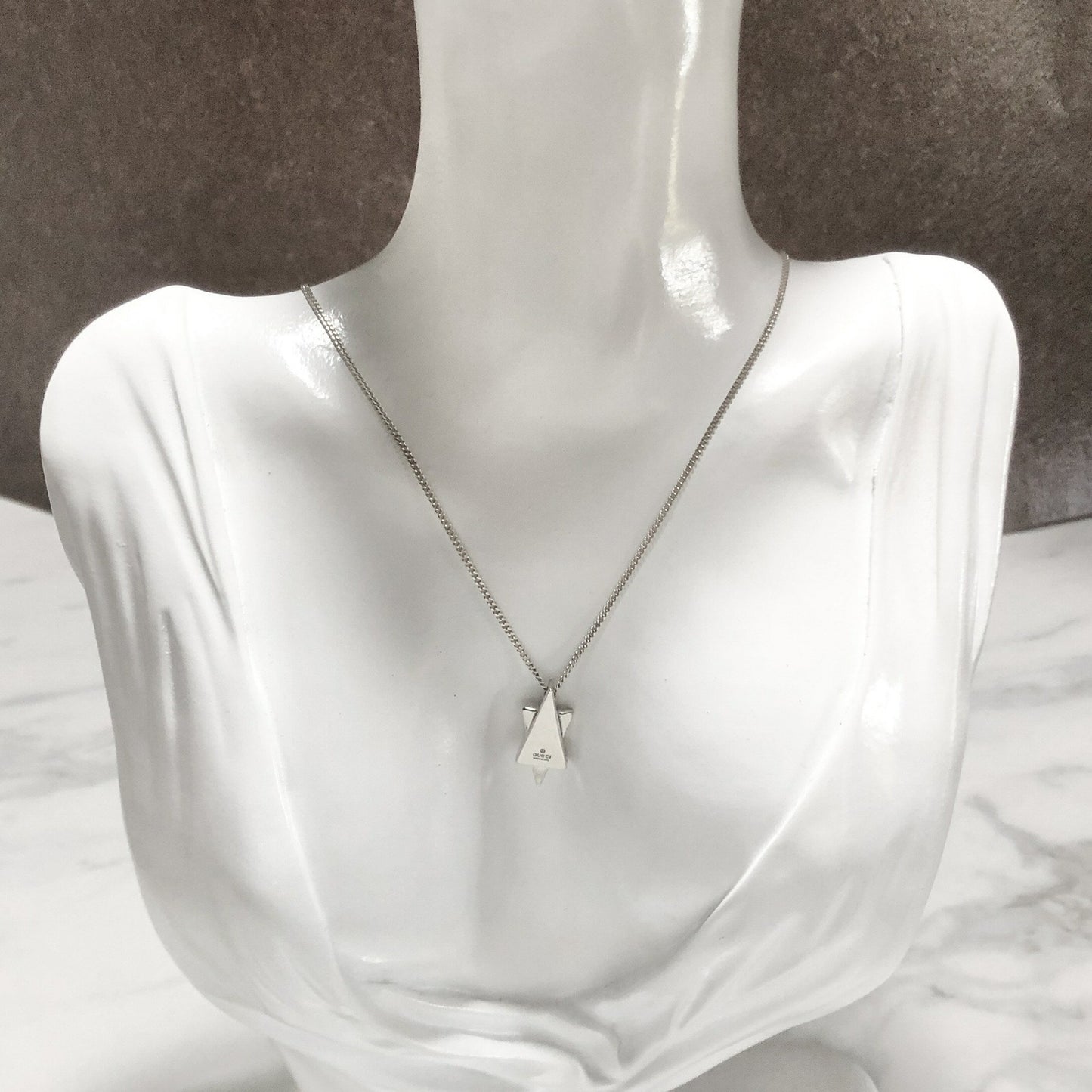 GUCCI Necklace Pendant Mini Star Silver 925 Women Accessory Authentic