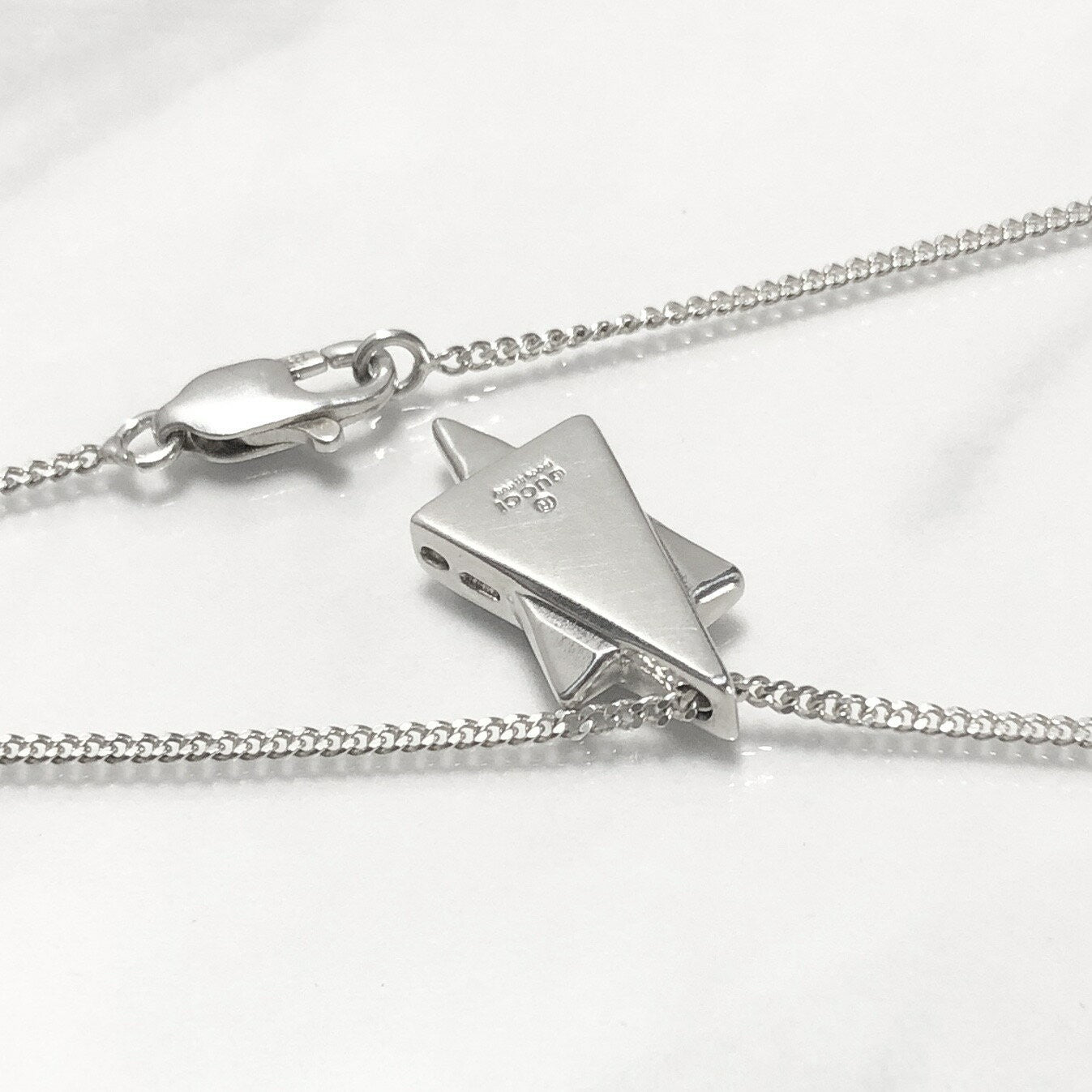 GUCCI Necklace Pendant Mini Star Silver 925 Women Accessory Authentic