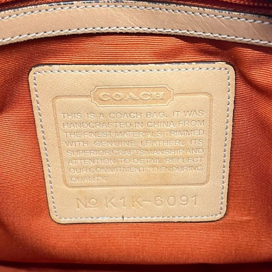 COACH Shoulder Bag Purse Hobo Canvas Leather Brown Camel Authentic