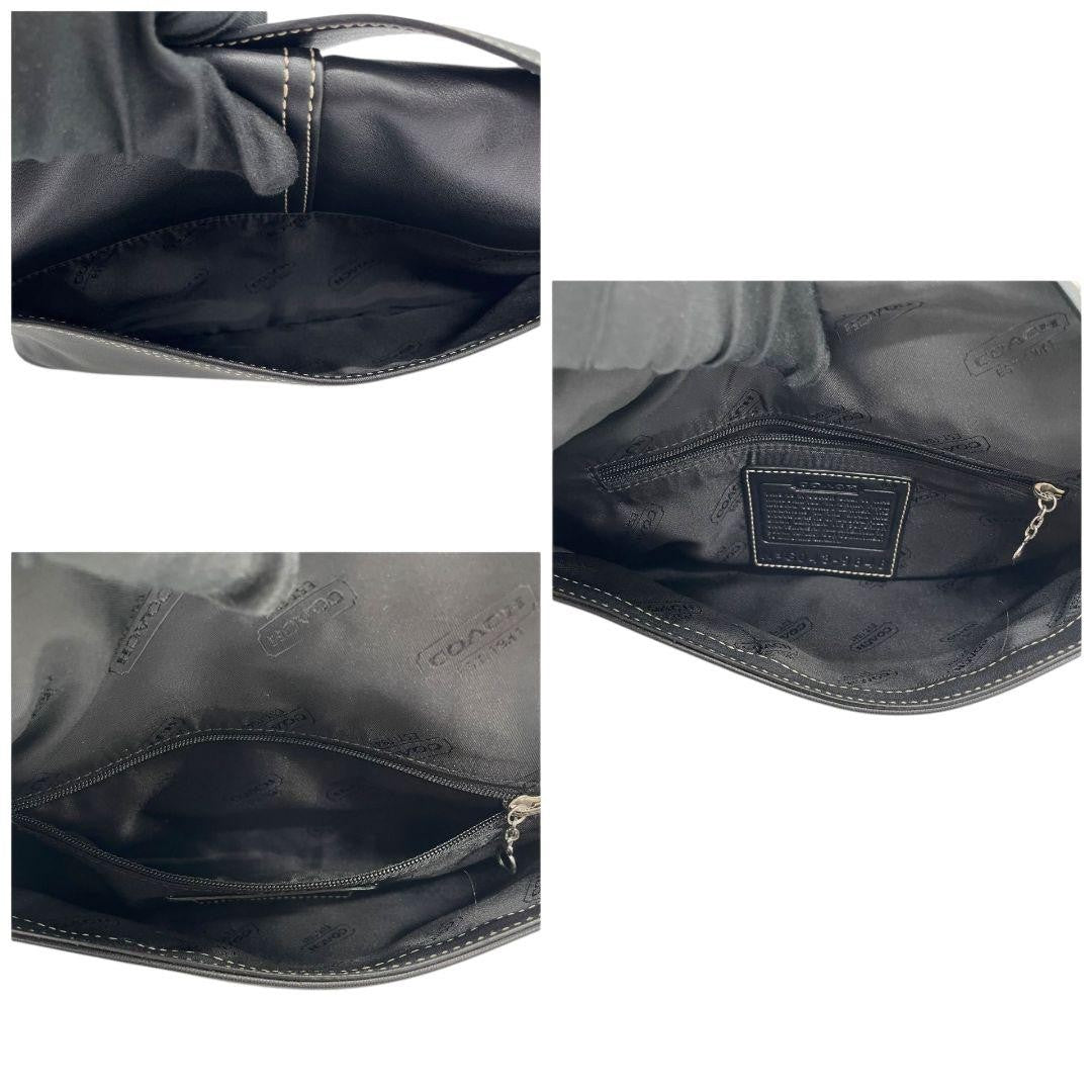 COACH Shoulder Bag Purse 9848 Leather Black Authentic