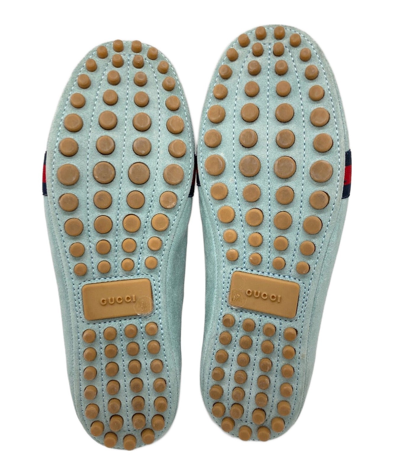 GUCCI Flat Shoes Pumps Heel EU 37 US 7 Sky Blue Authentic