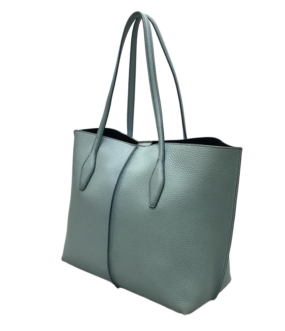 TOD'S Hand Bag Tote Purse Blue Authentic