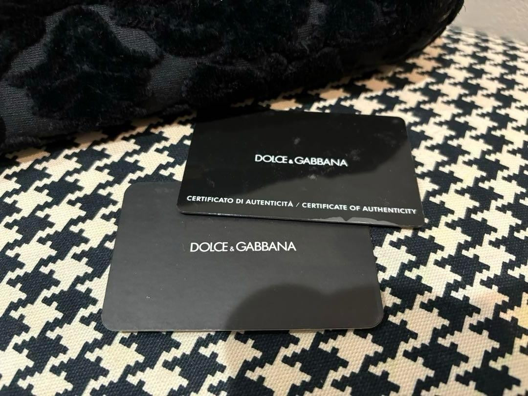 Dolce & Gabbana Shoulder Bag Purse 2way Leopard Black Authentic