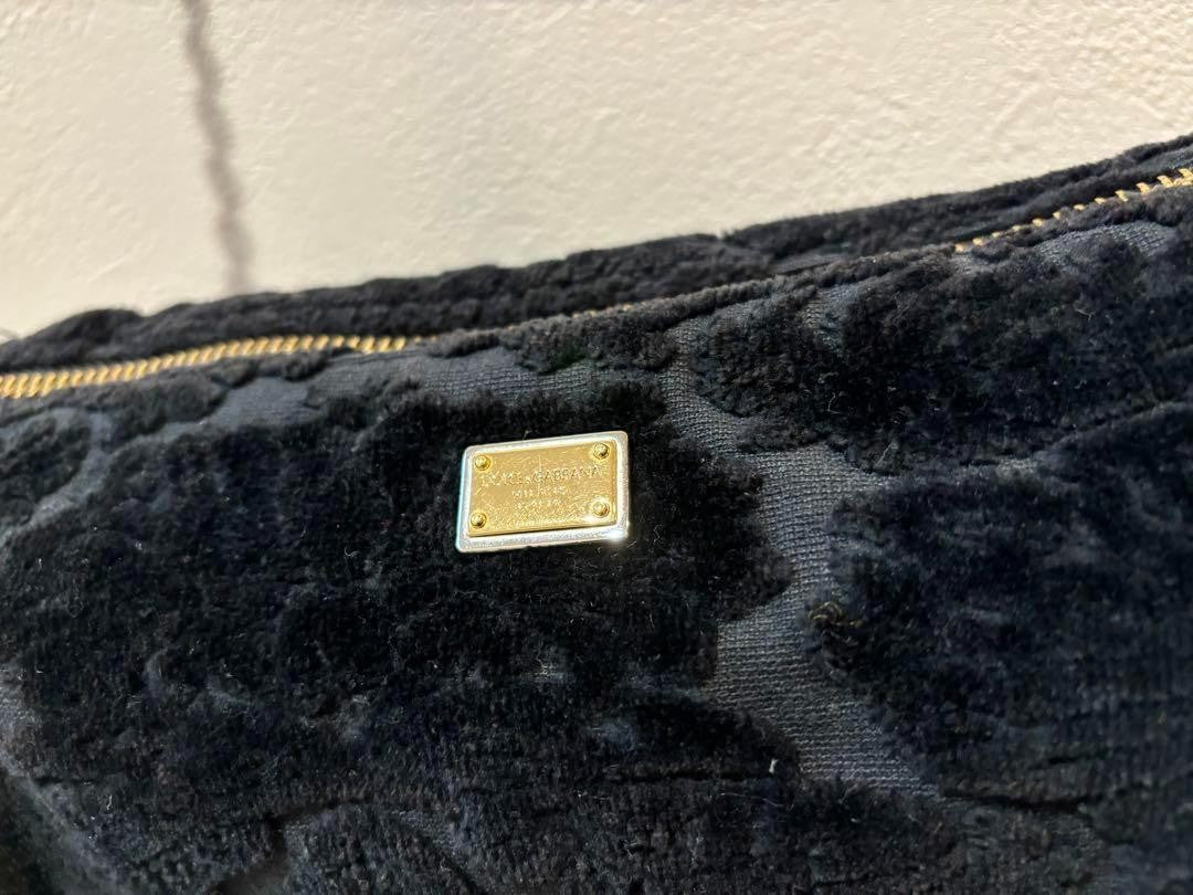 Dolce & Gabbana Shoulder Bag Purse 2way Leopard Black Authentic