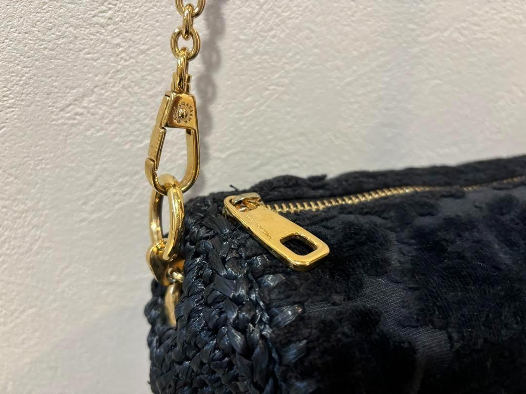 Dolce & Gabbana Shoulder Bag Purse 2way Leopard Black Authentic