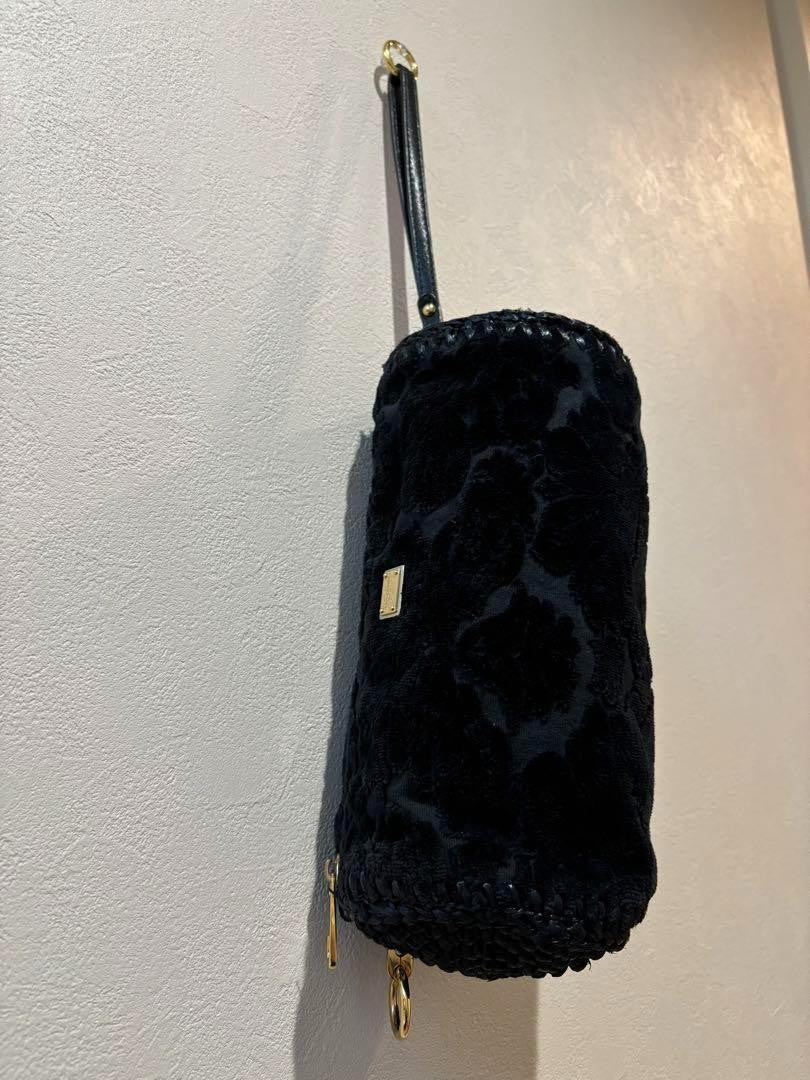 Dolce & Gabbana Shoulder Bag Purse 2way Leopard Black Authentic