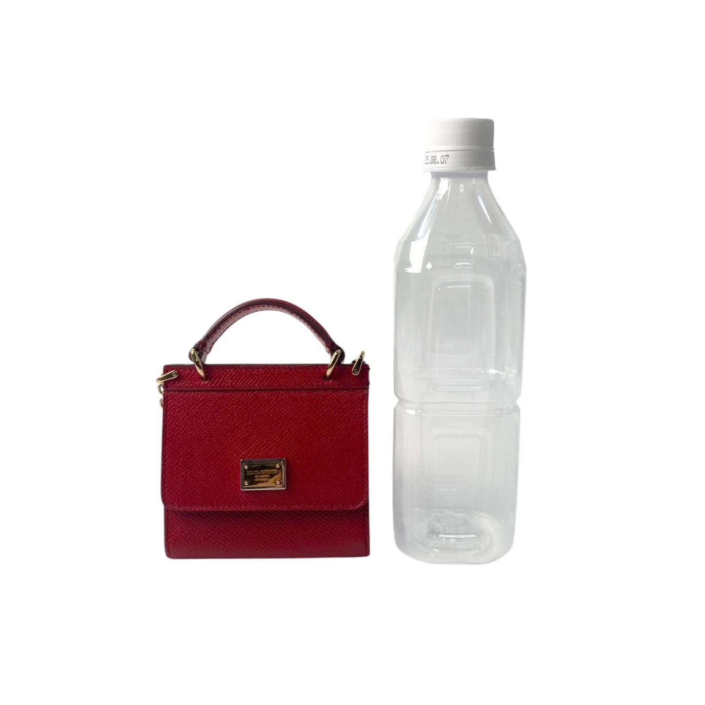 Dolce & Gabbana Mini Shoulder Bag Purse Red Gold Authentic