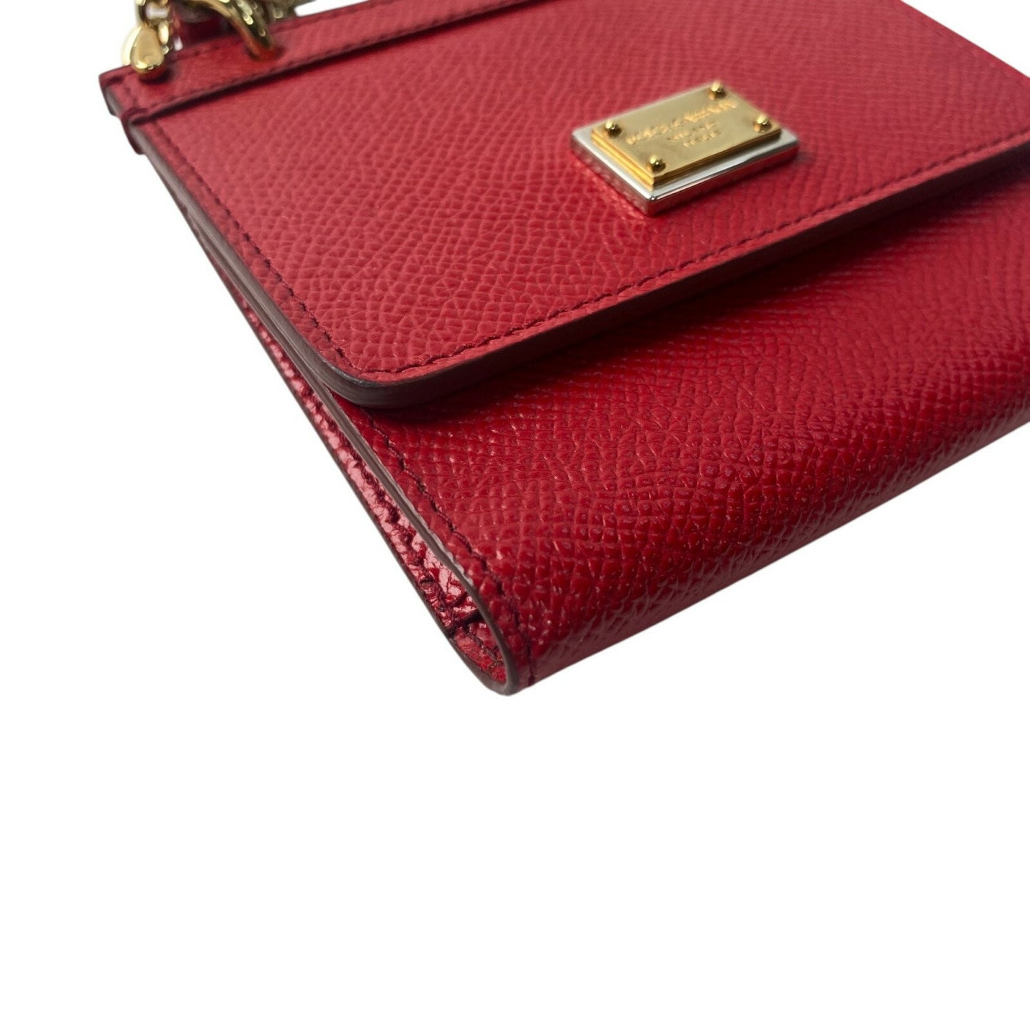 Dolce & Gabbana Mini Shoulder Bag Purse Red Gold Authentic