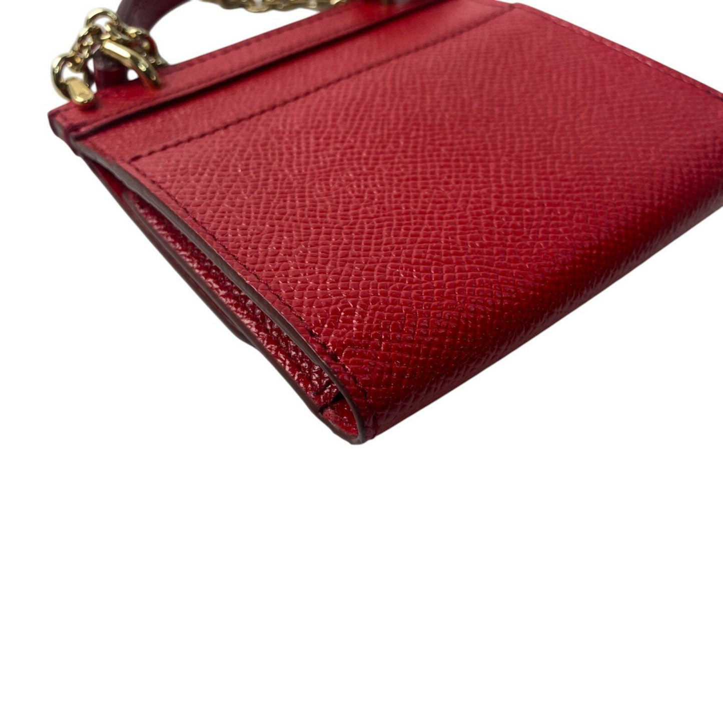 Dolce & Gabbana Mini Shoulder Bag Purse Red Gold Authentic