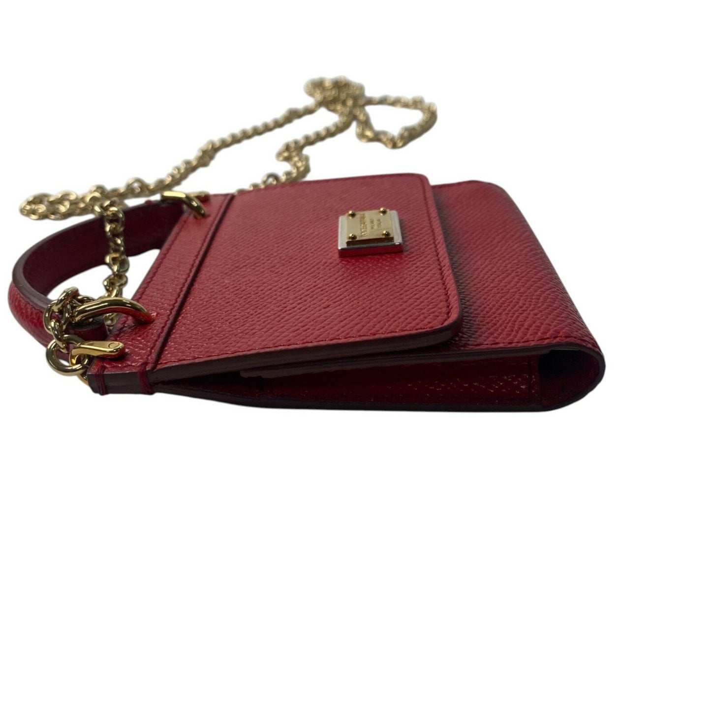 Dolce & Gabbana Mini Shoulder Bag Purse Red Gold Authentic