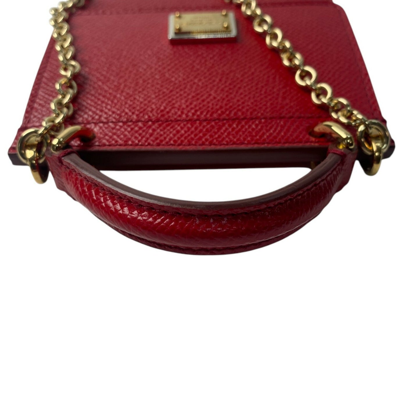 Dolce & Gabbana Mini Shoulder Bag Purse Red Gold Authentic