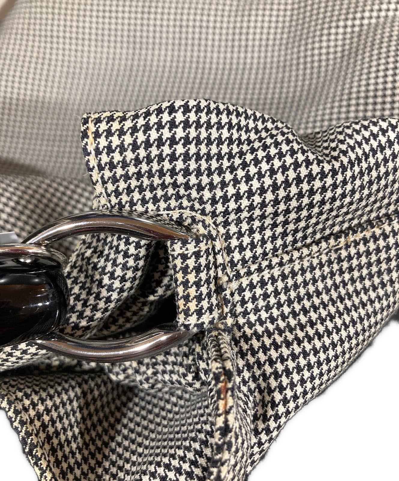 Christian Dior Hand Bag Tote Purse Gray Authentic