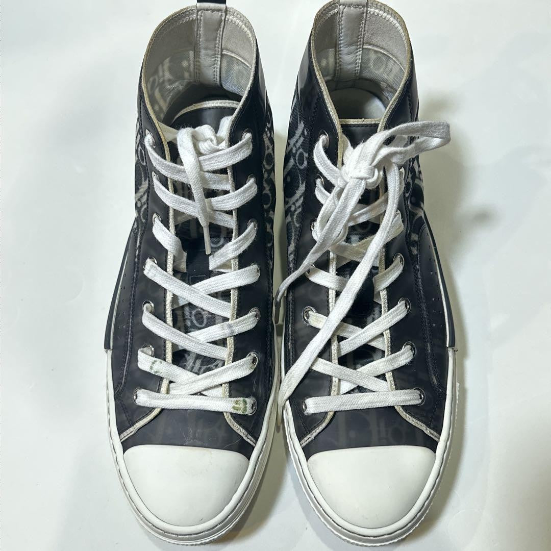 Christian Dior Sneakers Shoes High-cut Oblique EU 42 US 9 Authentic