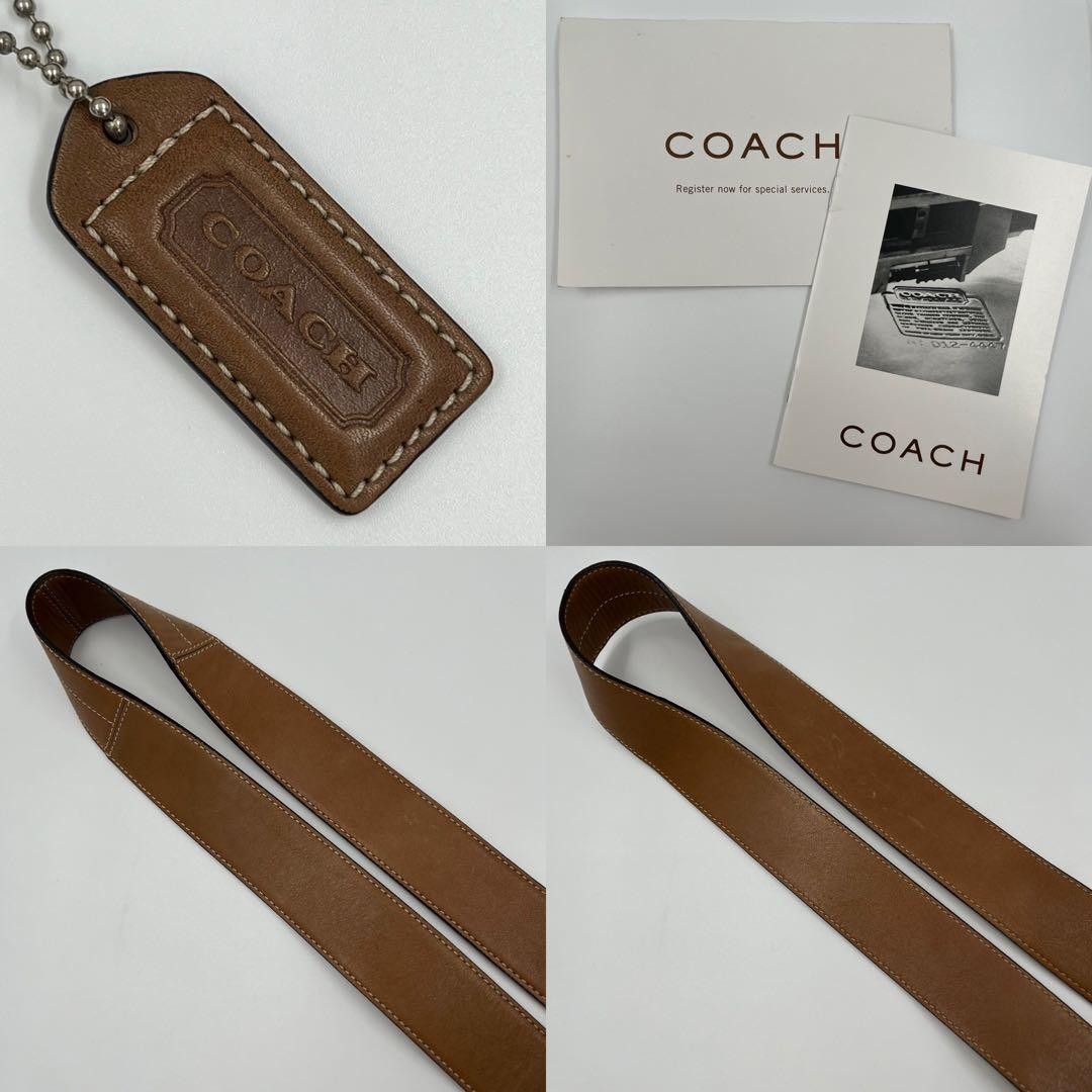 COACH Shoulder Bag Purse Canvas Leather Brown Authentic