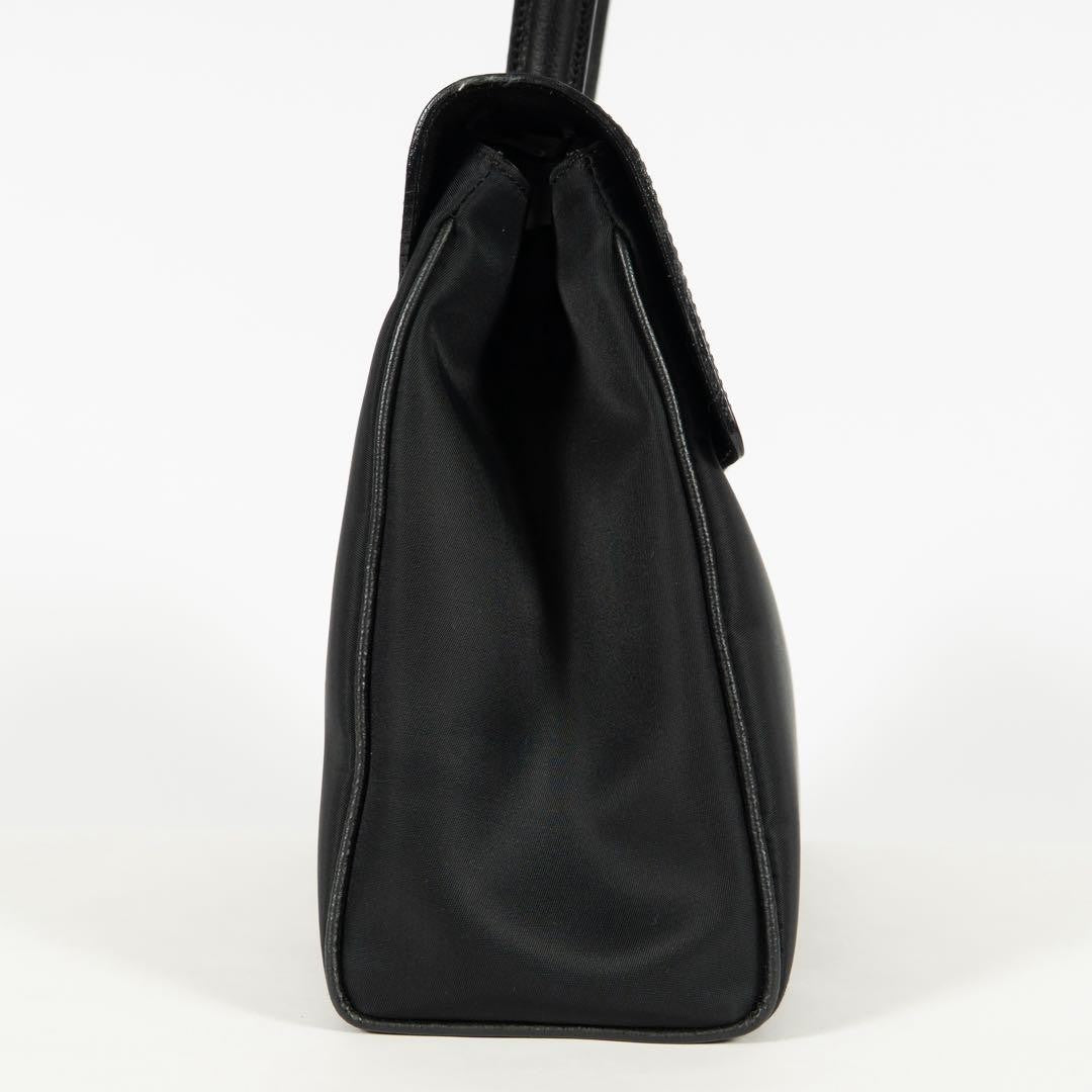 GIVENCHY Hand Bag Purse 4G logo Grained leather Authentic Black Women's Used