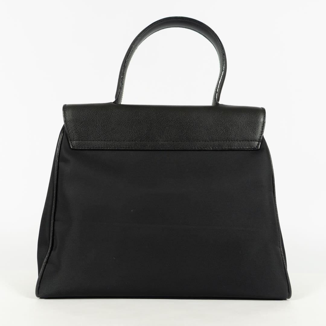 GIVENCHY Hand Bag Purse 4G logo Grained leather Authentic Black Women's Used