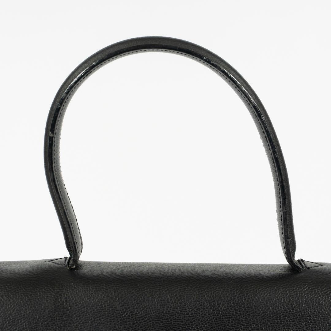 GIVENCHY Hand Bag Purse 4G logo Grained leather Authentic Black Women's Used