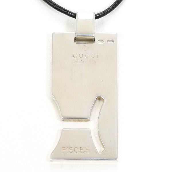 GUCCI Necklace Pendant Silver Women Accessory Authentic