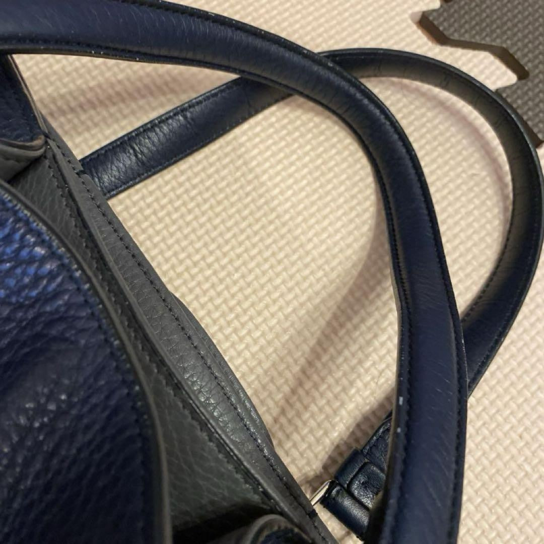 TOD'S Hand Bag Tote Purse Leather Black Authentic