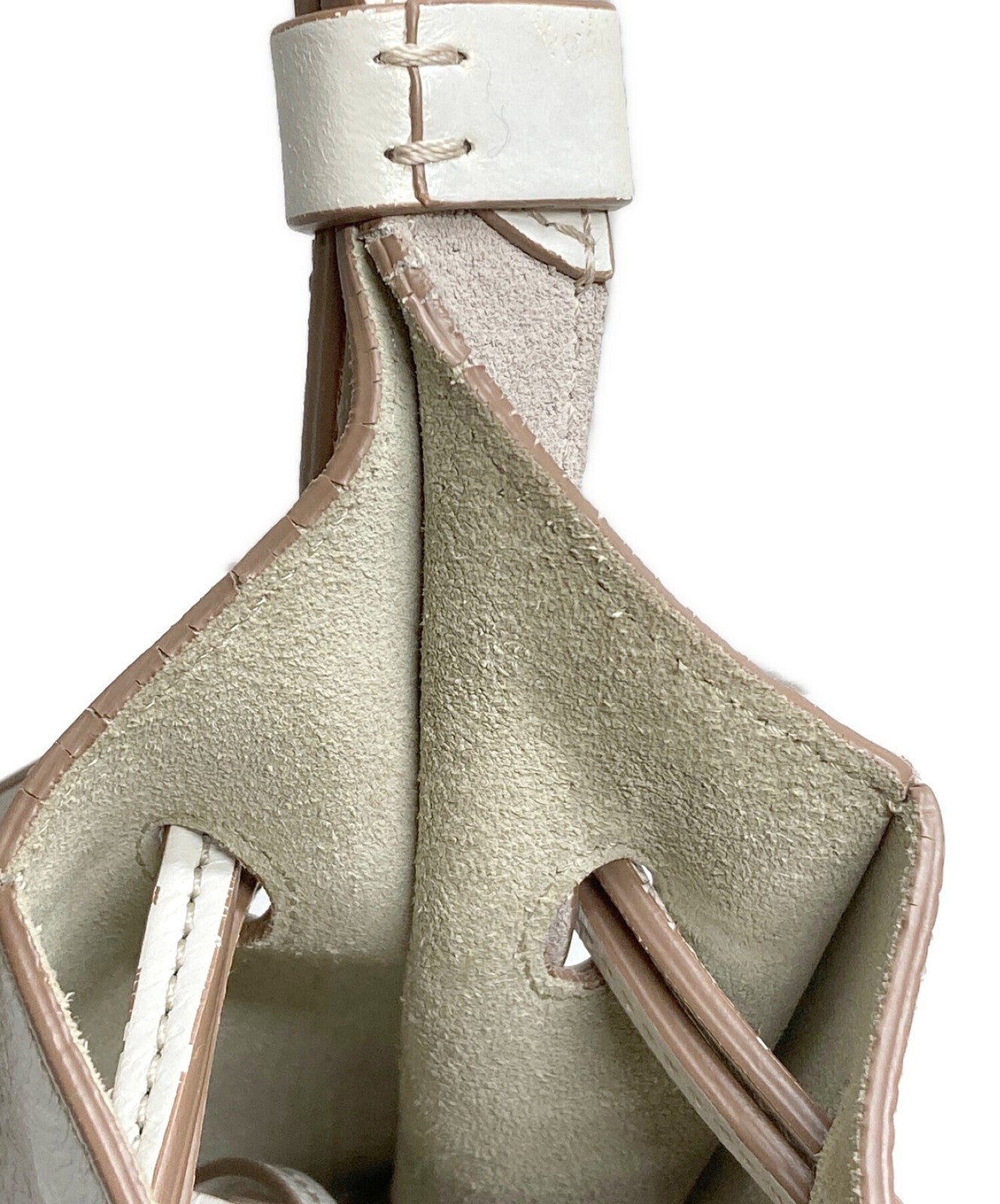 TOD'S Shoulder Bag Purse TSC Sacca Micro Bag Beige Authentic