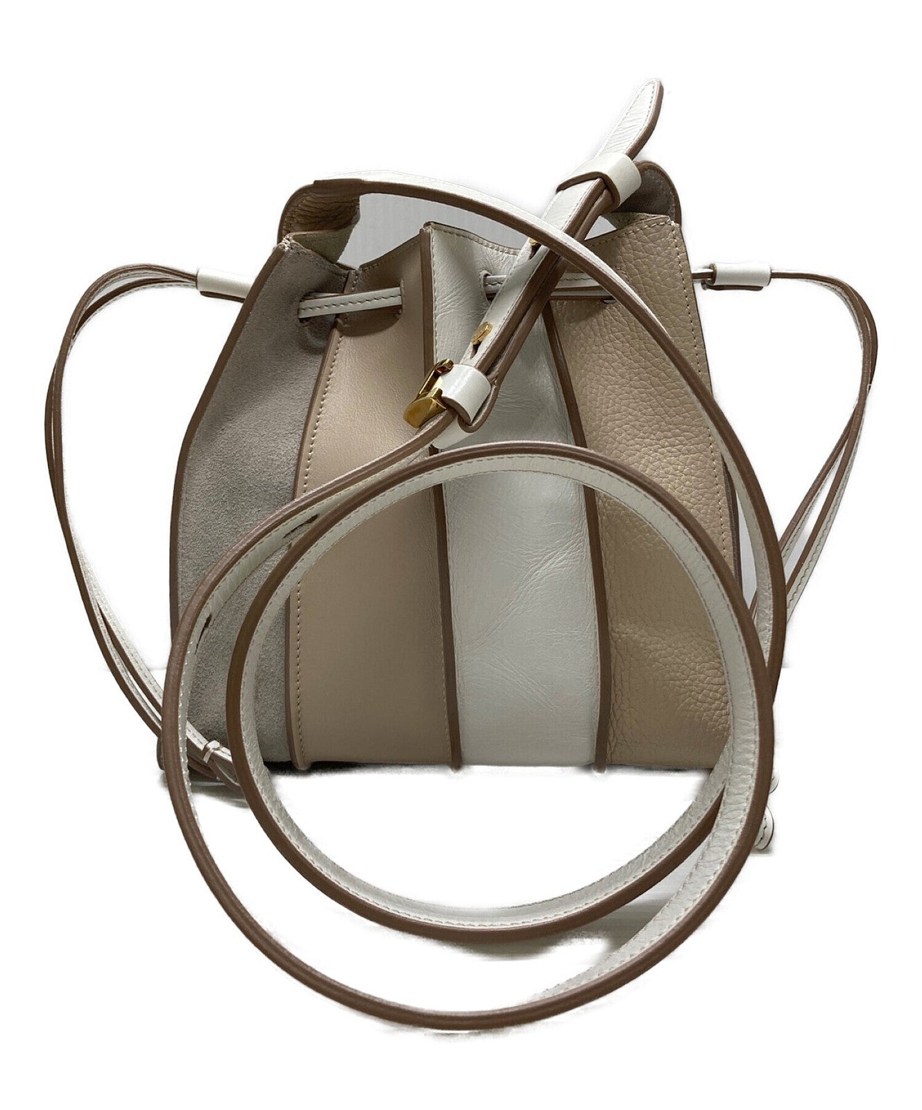 TOD'S Shoulder Bag Purse TSC Sacca Micro Bag Beige Authentic