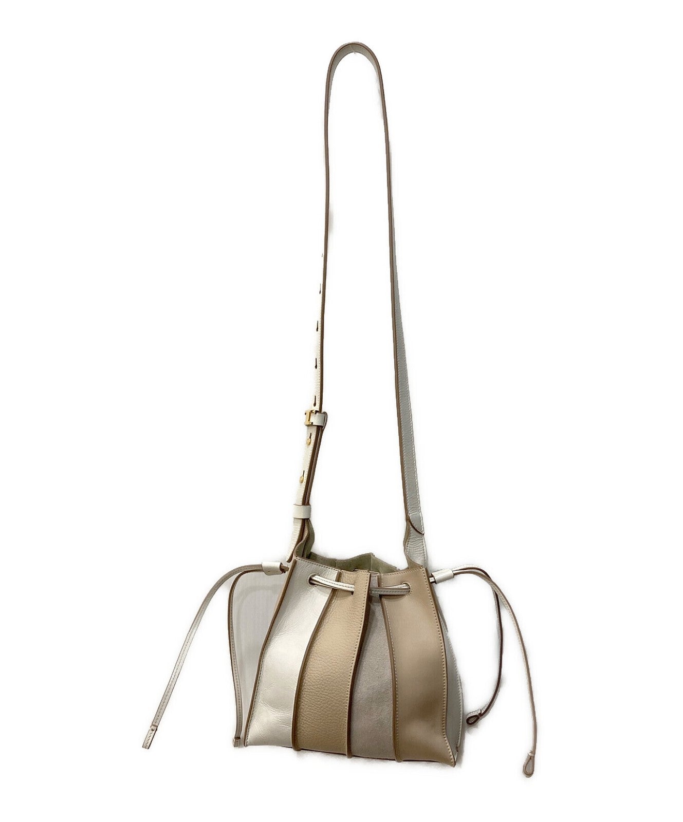 TOD'S Shoulder Bag Purse TSC Sacca Micro Bag Beige Authentic