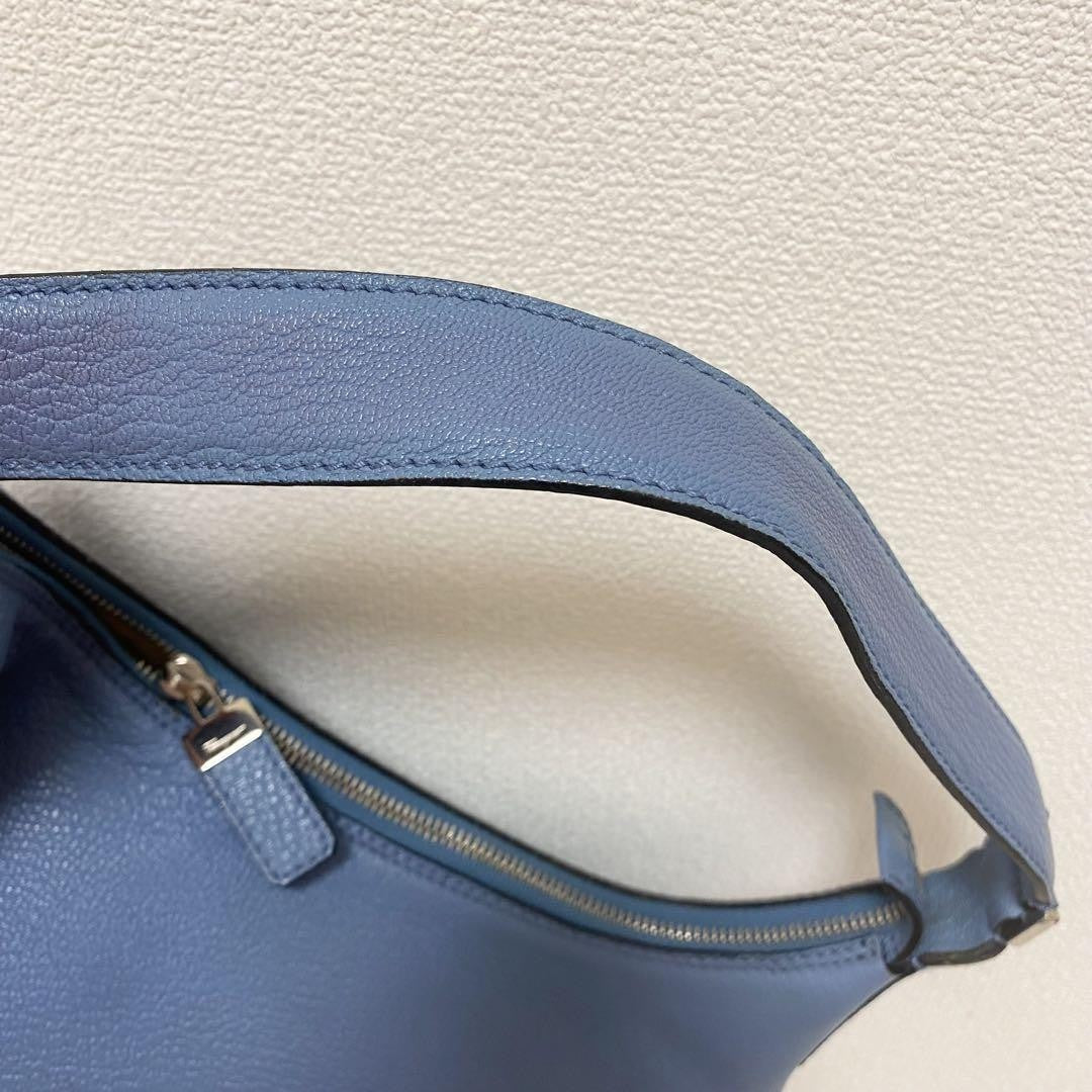 Salvatore Ferragamo Shoulder Bag Purse Blue Authentic