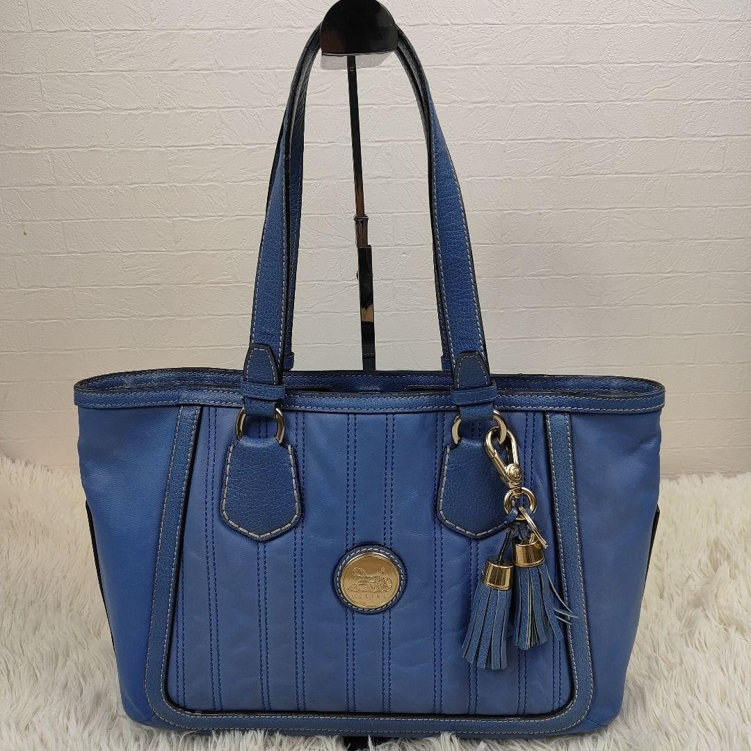 CELINE Hand Bag Tote Purse Horse carriage Leather Authentic