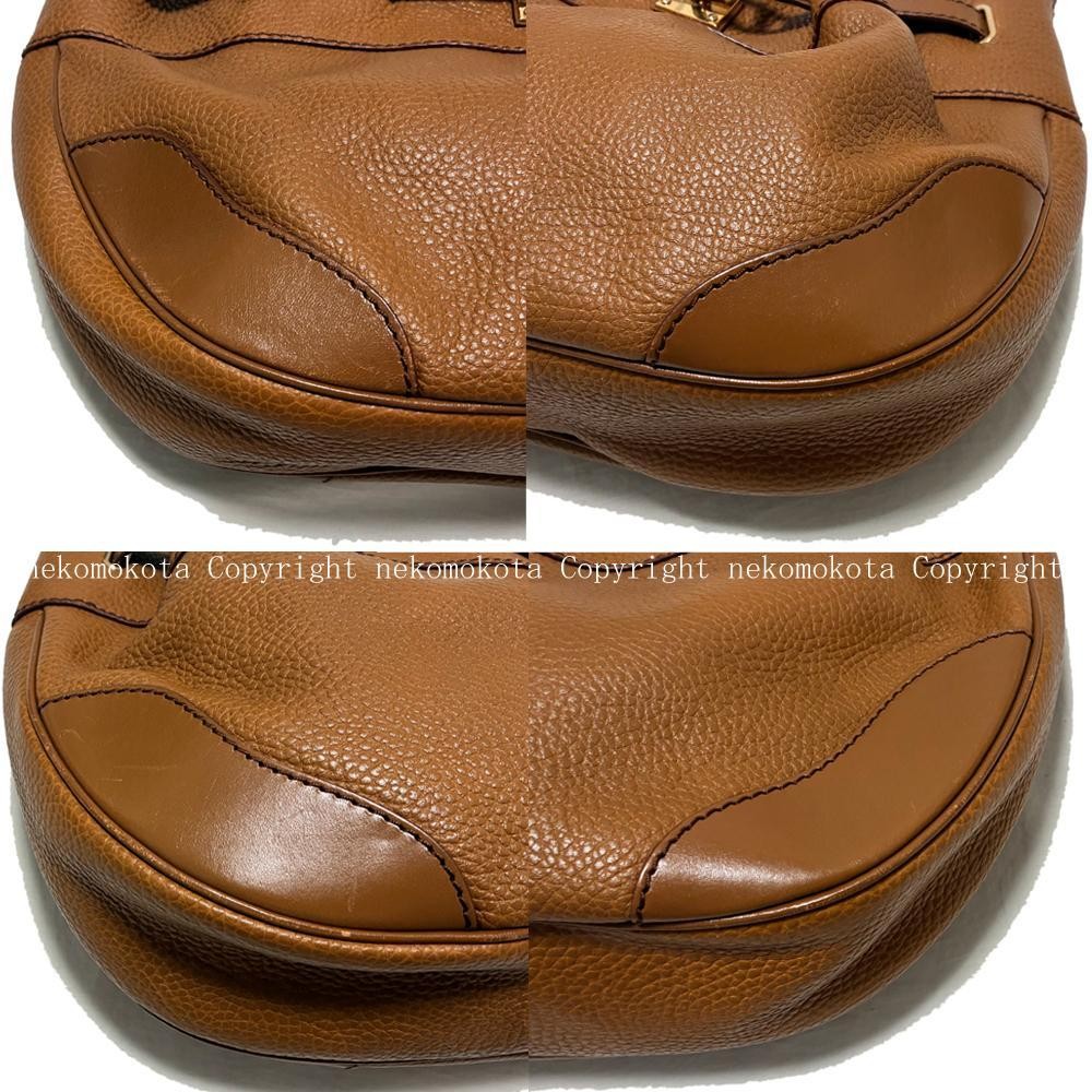 BURBERRY Shoulder Bag Purse Nova Check Leather Camel Authentic