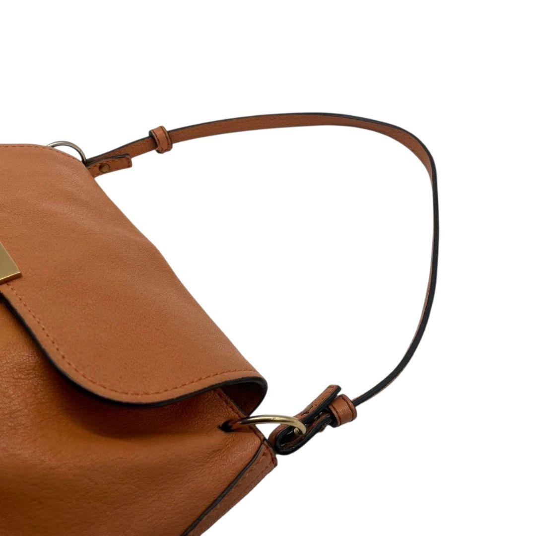 Chloe Hand Shoulder Bag Tote Purse 2way Elsie Leather Brown Authentic