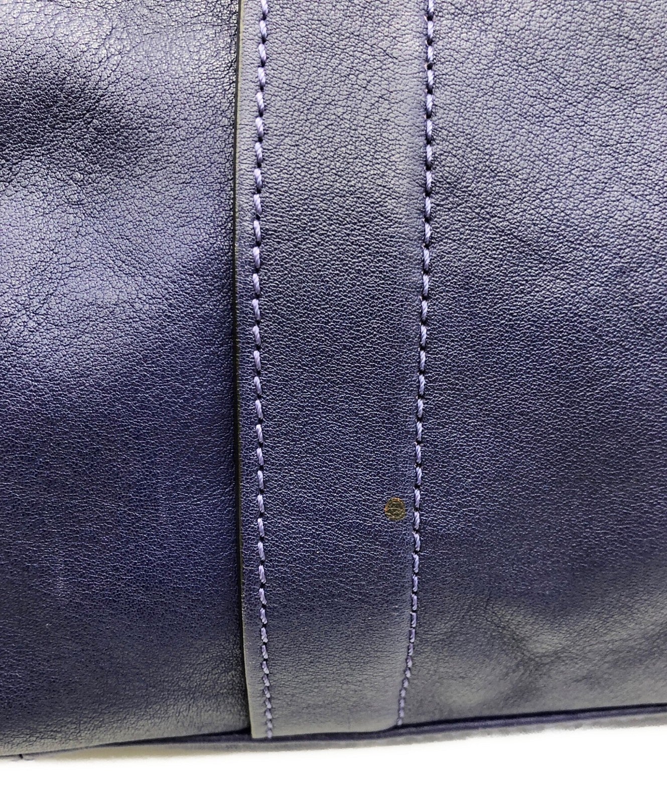 Longchamp Hand Shoulder Bag Tote Purse 2way Leather Navy Authentic