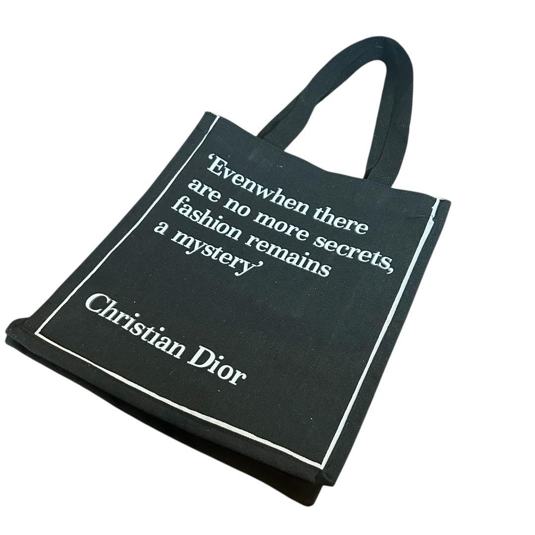 Christian Dior V&A Hand Bag Tote Purse Novelty Tote Black Authentic