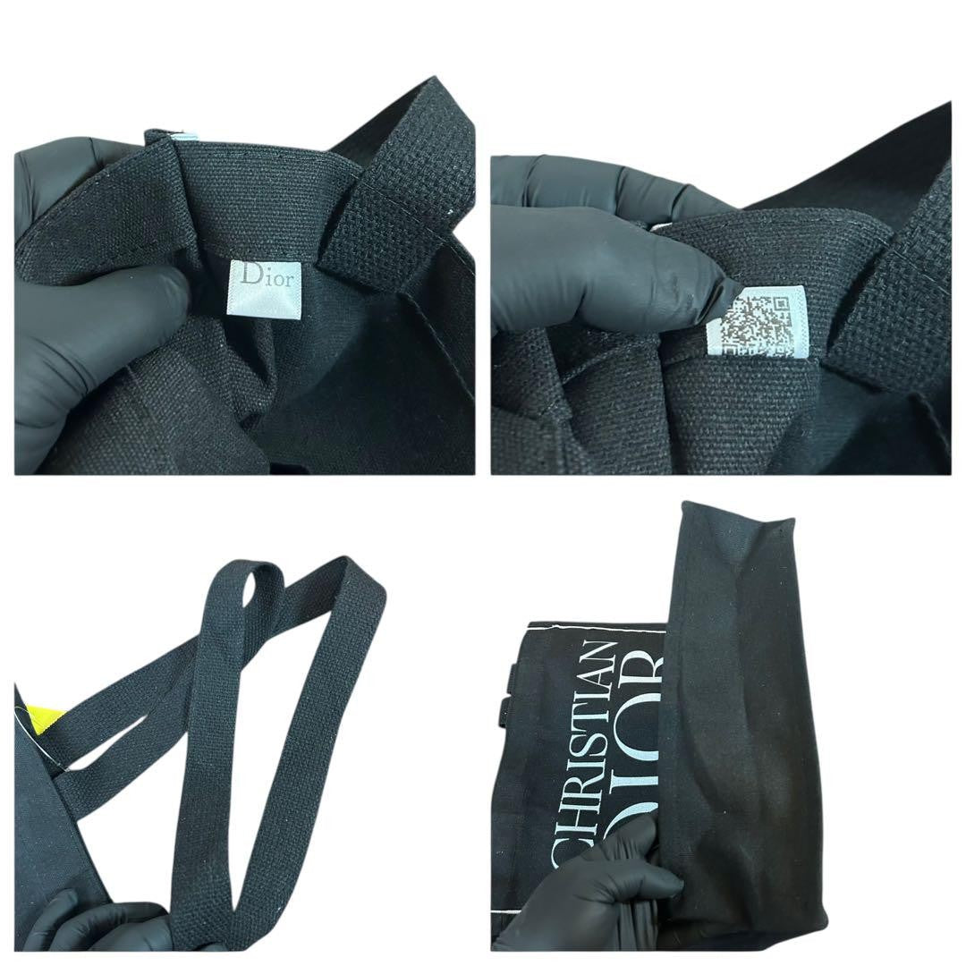 Christian Dior V&A Hand Bag Tote Purse Novelty Tote Black Authentic