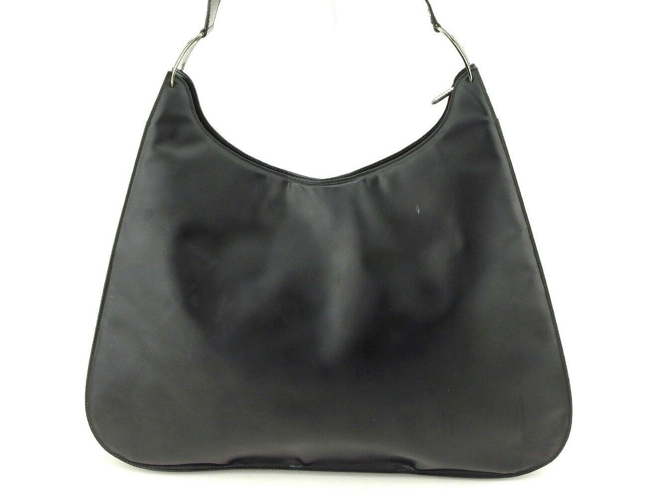 Salvatore Ferragamo Shoulder Bag Purse Vara Black Authentic