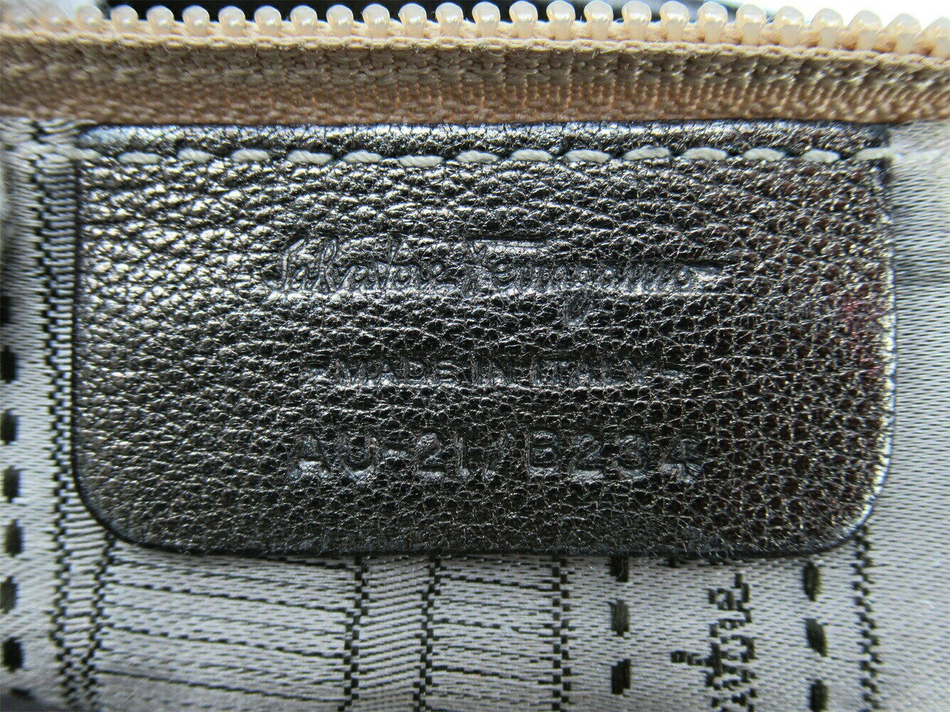 Salvatore Ferragamo Hand Bag Tote Purse Gancini Silver Authentic