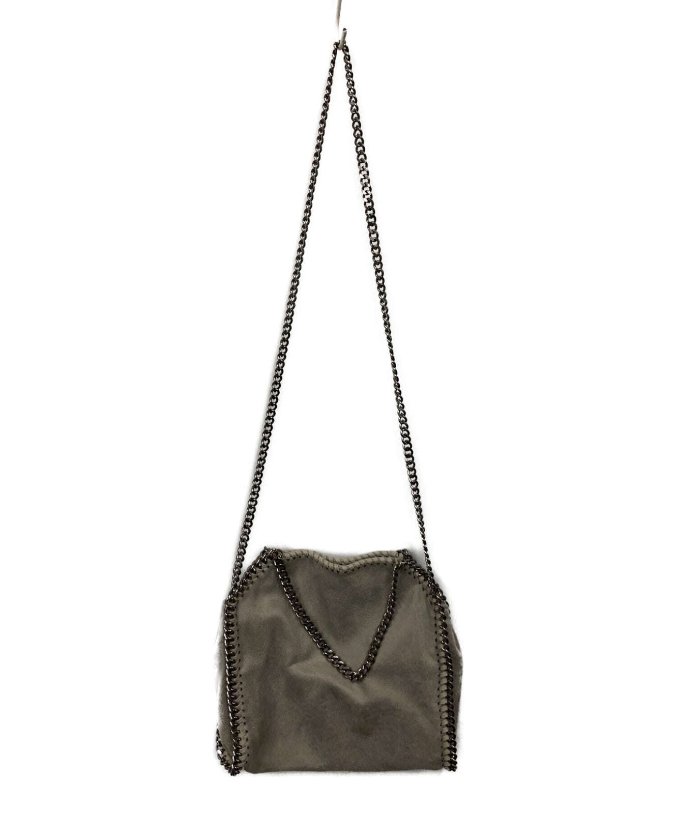 Stella McCartney Shoulder Bag Purse Falabella Light Gray Authentic