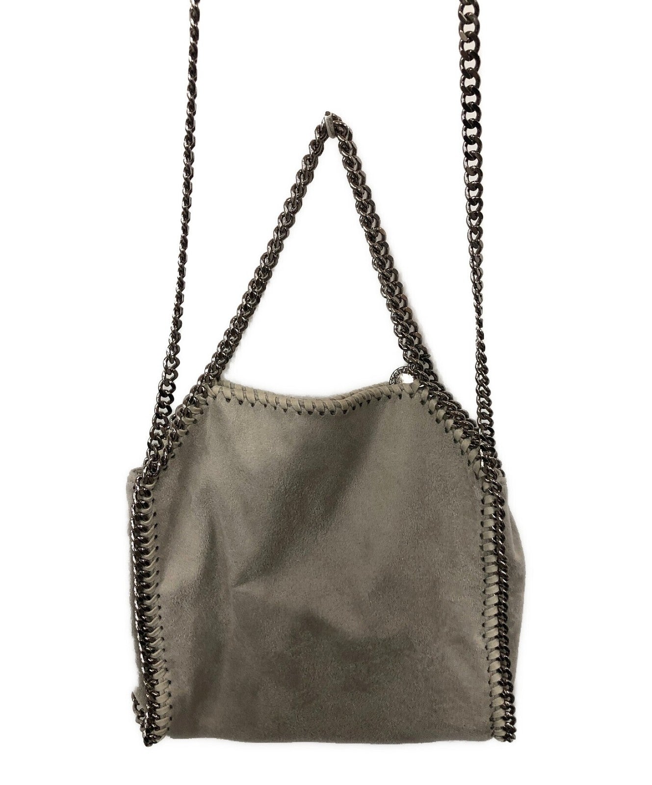 Stella McCartney Shoulder Bag Purse Falabella Light Gray Authentic