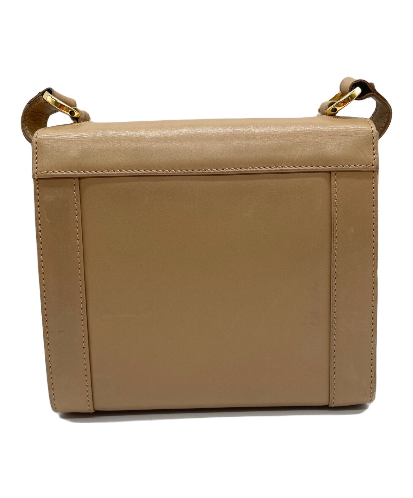 Salvatore Ferragamo Shoulder Bag Purse Gancini Brown Authentic