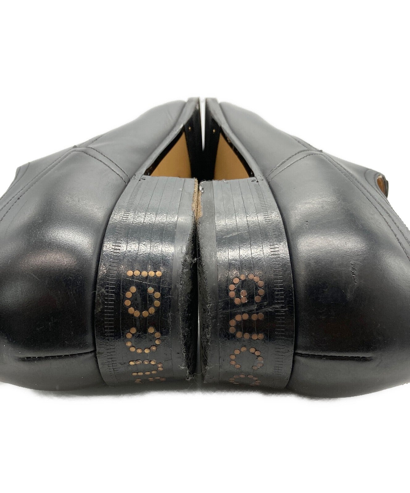 GUCCI Heel logo straight tip shoes EU 43 US 9.5 Black Authentic