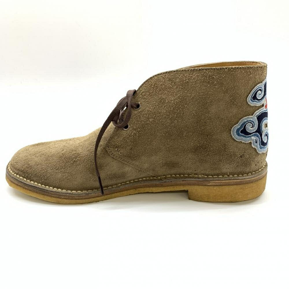 GUCCI Boots Shoes Tiger EU 44 US 10.5 Suede Beige Brown Authentic