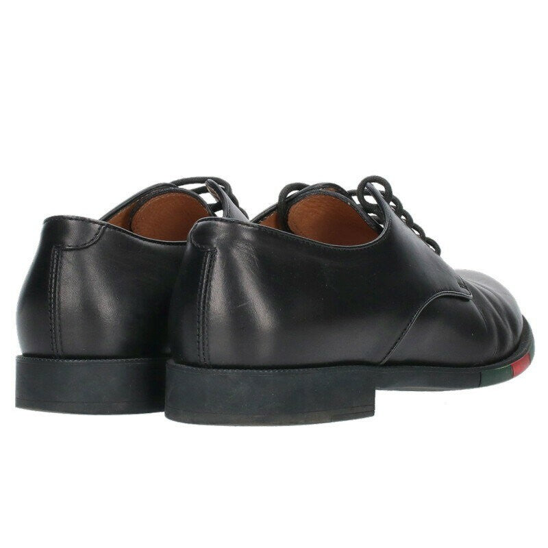 GUCCI Loafers Shoes Lace-up EU 41 US 7.5 Leather Dark Brown Authentic