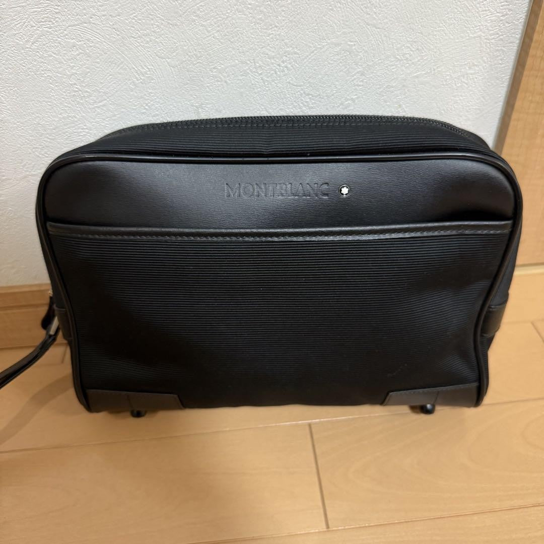 Montblanc Clutch Bag Second Bag Black Authentic