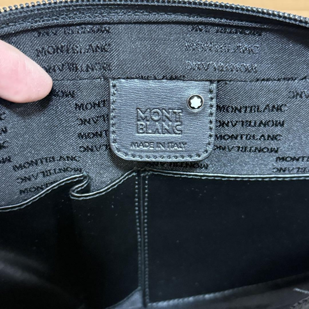 Montblanc Clutch Bag Second Bag Black Authentic