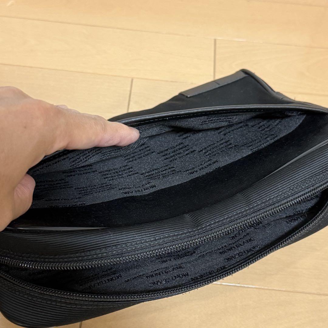 Montblanc Clutch Bag Second Bag Black Authentic