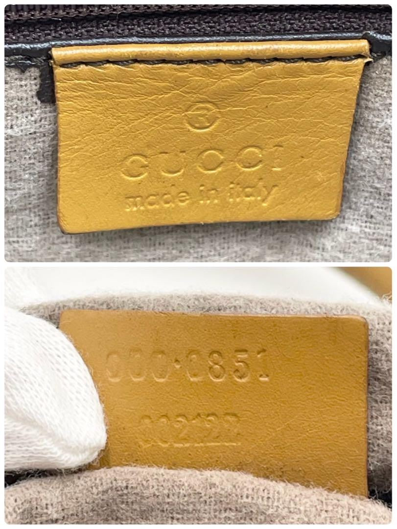 GUCCI Hand Bag Tote Purse Mini Boston Sherry Line GG Canvas Leather Beige Auth
