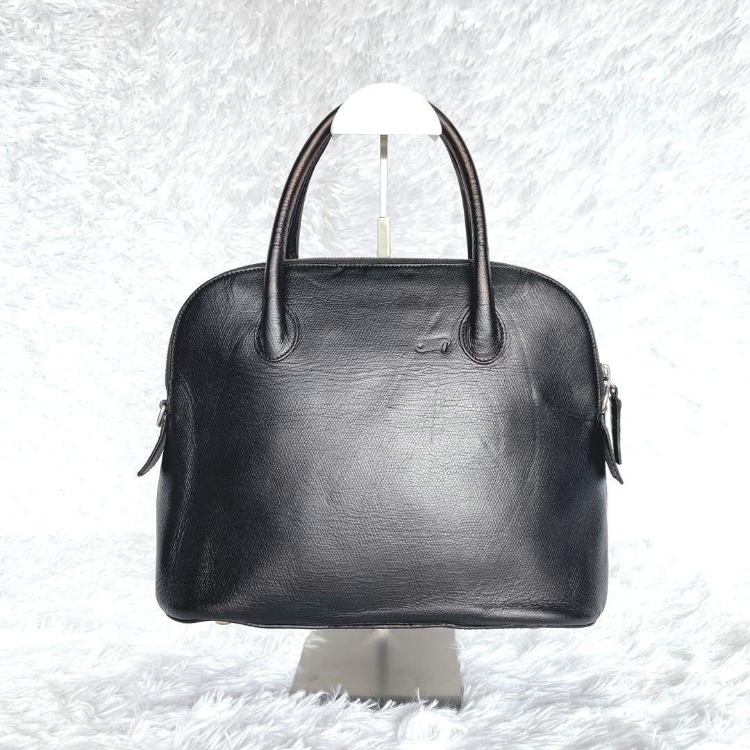 CELINE Hand Bag Tote Purse Leather Black Authentic